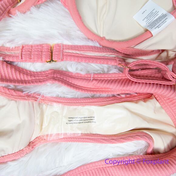 New! Set! Free People x Peony panel balconette highline pant bikini, size L - Picture 8 of 11